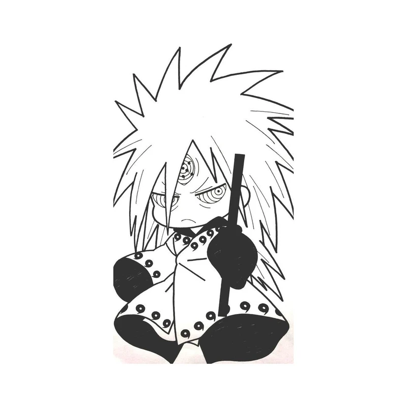 استیکر لپ تاپ و موبایل مدل انیمه طرح ناروتو مادارا اوچیها Naruto Madara Uchiha کد 6057