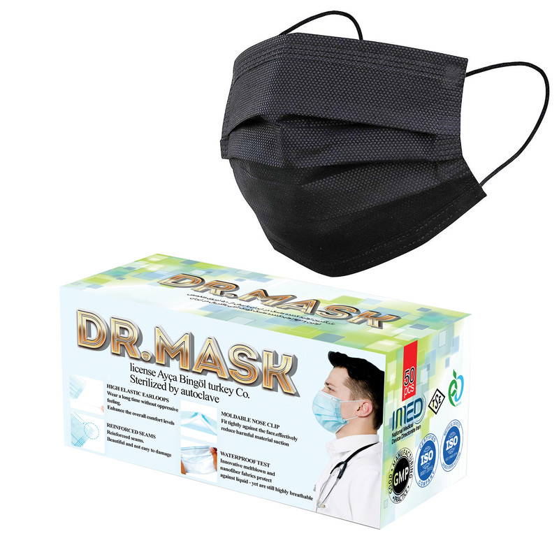 ماسک تنفسی دکتر ماسک مدل سه لایه ملتدار بسته 50 عددی ماسک تنفسی دکتر ماسک مدل سه لایه ملتدار بسته 50 عددی