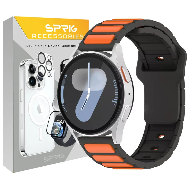 بند اسپریگ مدل Flat Head DC مناسب برای ساعت هوشمند سامسونگ Galaxy Watch 4 40mm / Watch 4 44mm / Watch 4 Classic 42mm / Watch 4 Classic 46mm