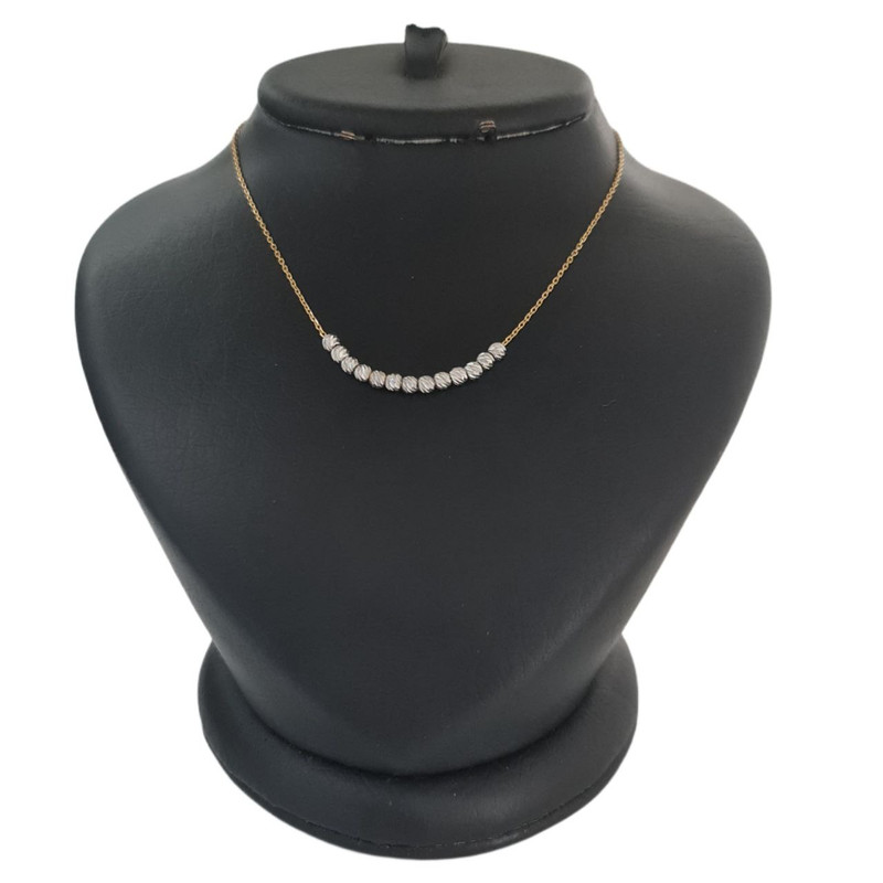 گردنبند طلا 18 عیار زنانه لیردا مدل گوی البرنادو 1020