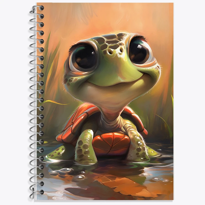 دفتر لغت 50 برگ خندالو طرح لاکپشت کیوت کد F6575