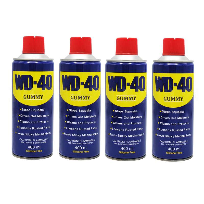 اسپری روان کننده گامی مدل WD-40 حجم 400 میلی لیتر مجموعه 4 عددی