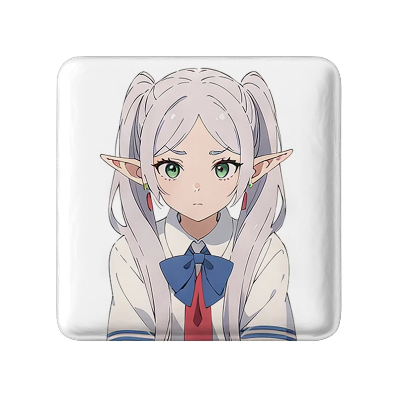 مگنت خندالو طرح انیمه فریرن (Frieren) مدل مربعی کد 33938