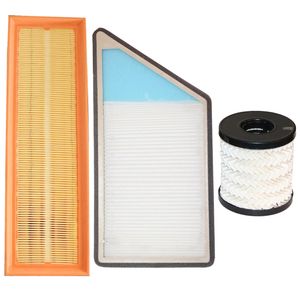 فیلتر هوا خودرو بهسان فیلتر مدل TU3 مناسب برای پژو 206 به همراه فیلتر روغن و فیلتر کابین 