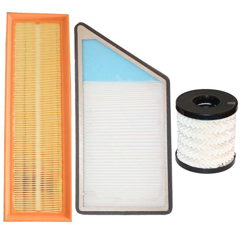 فیلتر هوا خودرو بهسان فیلتر مدل TU3 مناسب برای پژو 206 به همراه فیلتر روغن و فیلتر کابین