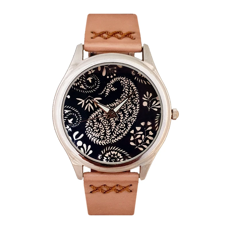 ساعت مچی عقربه ای زنانه اچ آر دیزاین گروپ مدل بته جقه w078