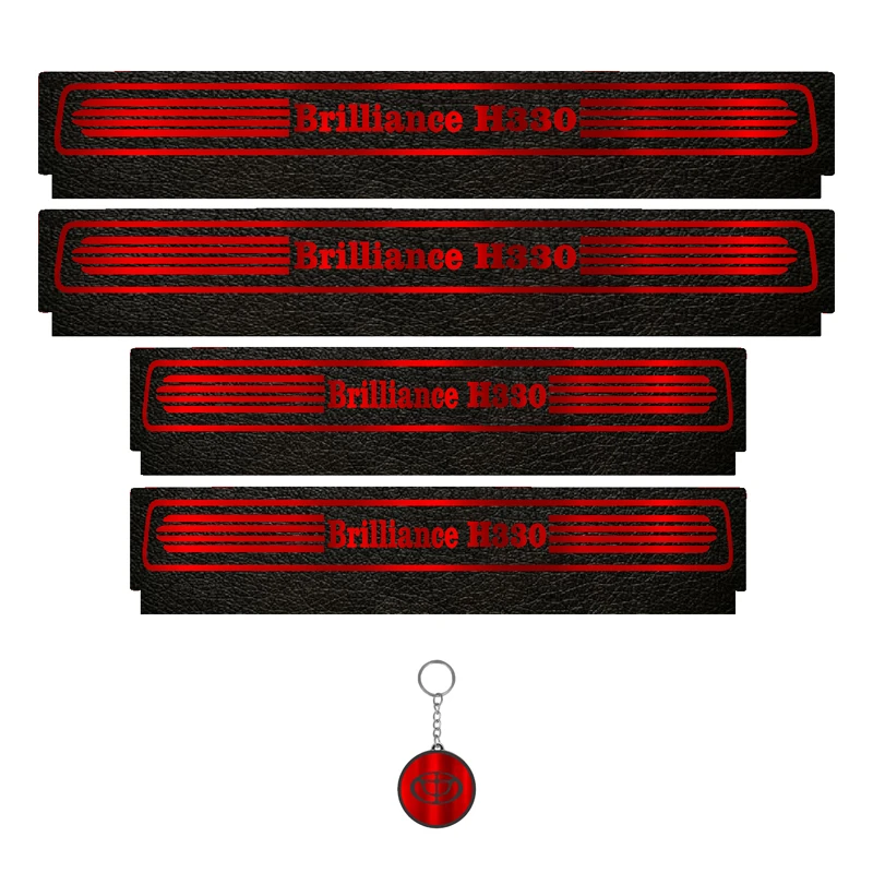 برچسب پارکابی خودرو لندمون کد LM053 MR مناسب برای برلیانس H330 مجموعه 4 عددی به همراه جا کلیدی