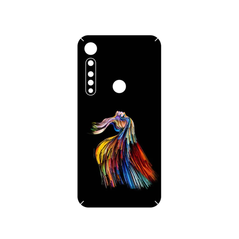 برچسب پوششی ماهوت مدل Rainbow Hair Digital Art مناسب برای گوشی موبایل موتورولا One Vision Plus