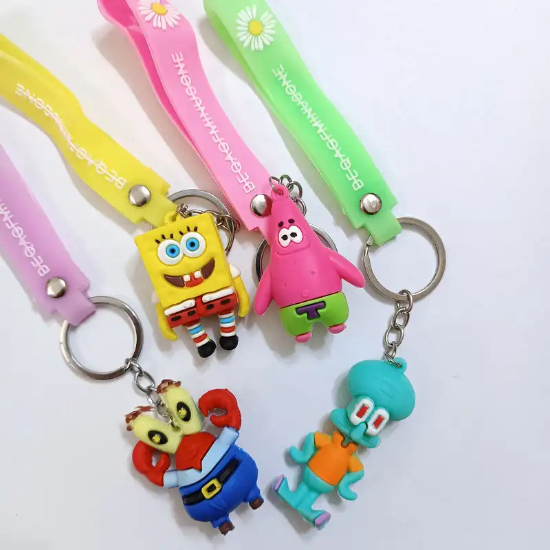 جاکلیدی مدل سیلیکونی باب اسفنجی و دوستان بسته 4 عددی