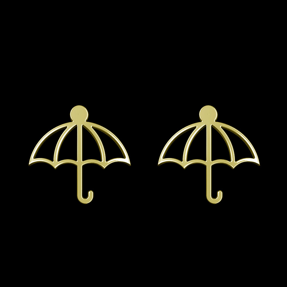 گوشواره طلا 18 عیار زنانه مدوپد مدل چتر کد GA1-10184