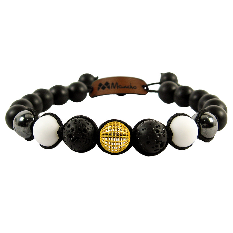 دستبند طلا 18عیار مردانه مانچو مدل bfg574