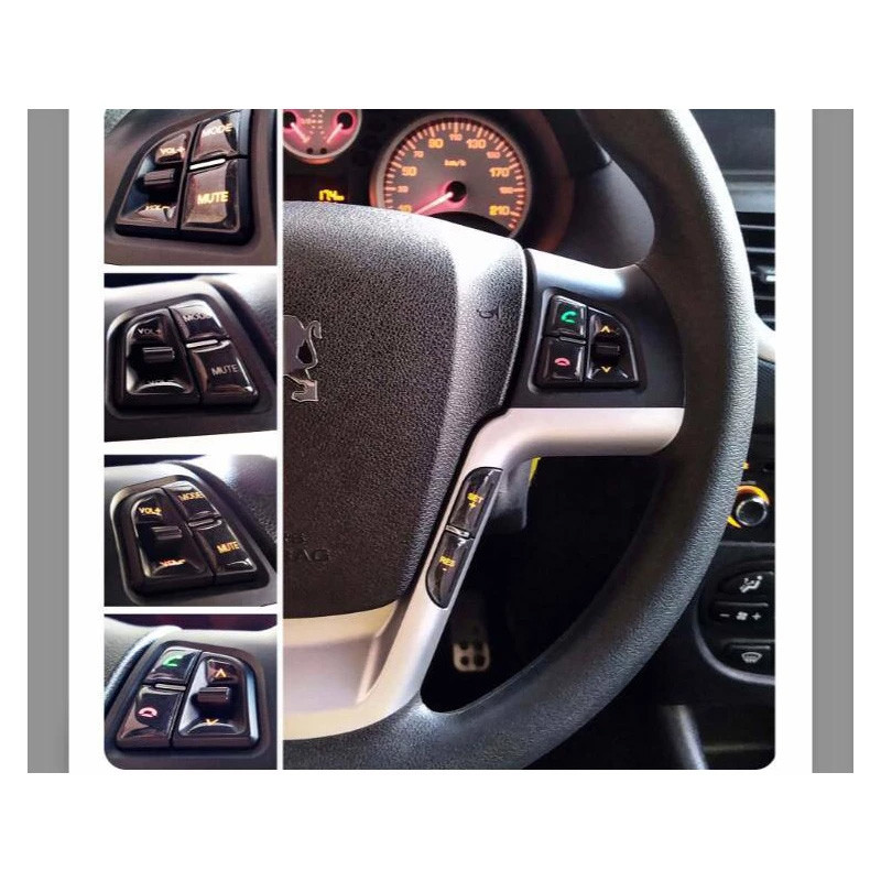 پد ژله ای محافظ دکمه فرمان مانیتور و آینه مدل STKAMEL مناسب برای پژو 207 مجموعه 18 عددی