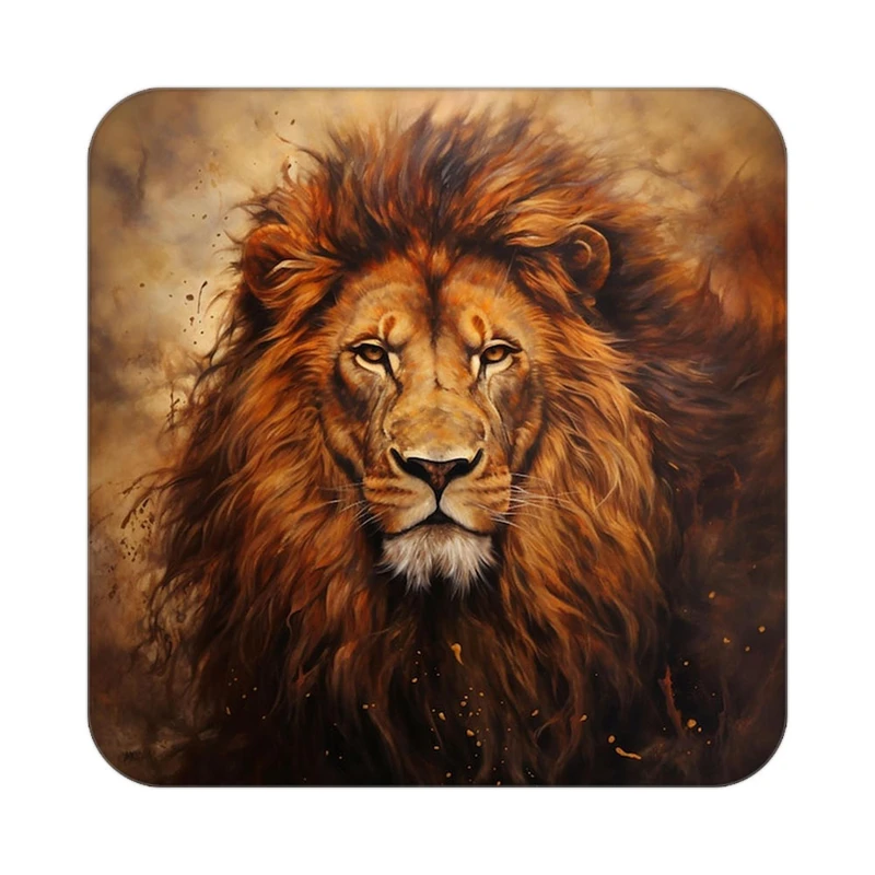 زیر لیوانی کاکتی طرح شیر مدل mp23595