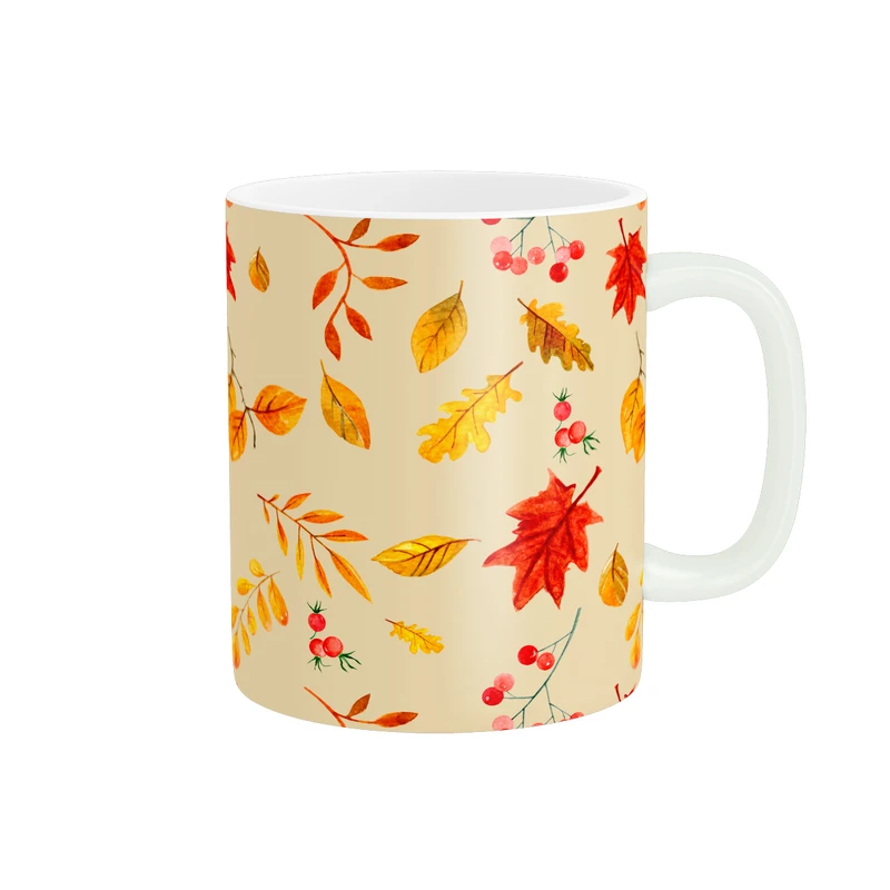 ماگ طرح فانتزی مدل برگ های پاییزی کد 46