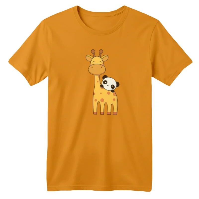 تی شرت آستین کوتاه بچگانه مدل زرافه کد ۲۳