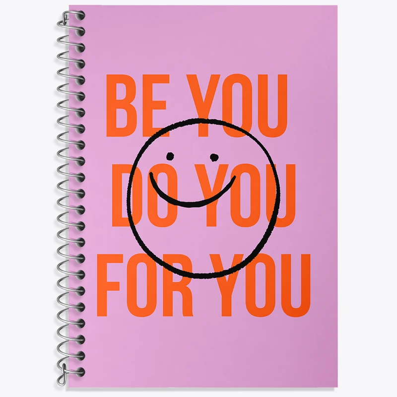دفتر زبان 50 برگ خندالو مدل سه خط طرح Be You Do You For You کد N2354