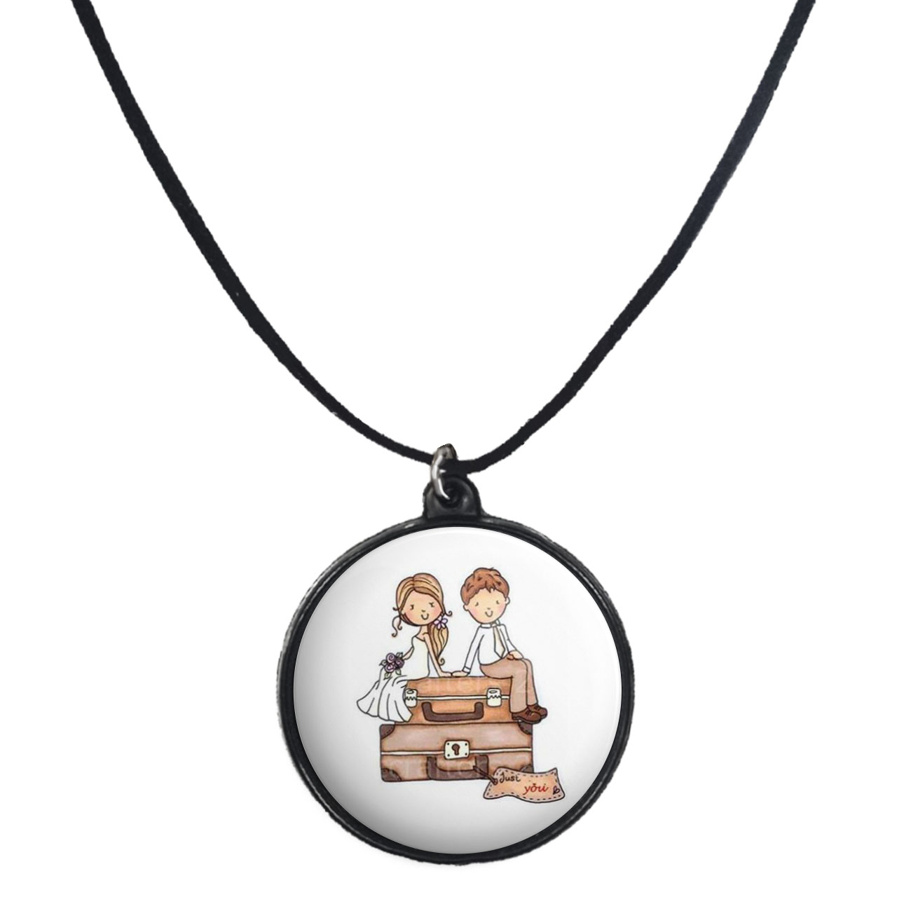 گردنبند پرمانه طرح عاشقانه کد pmb.5578 مدل دو طرفه