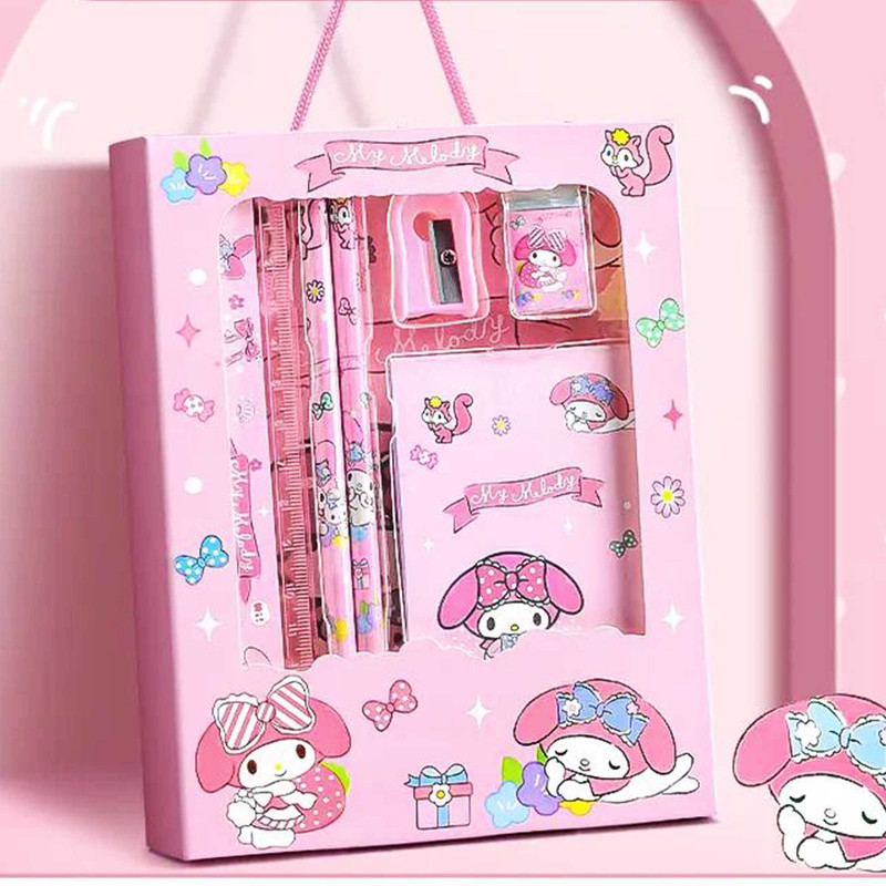 ست لوازم التحریر مدل ملودی عروسکی بسته 6 عددی