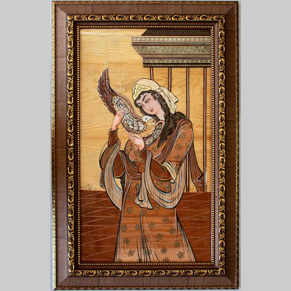 تابلو معرق کاری طرح بانوی عشق مدل K3