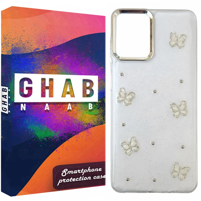 کاور قاب ناب مدل رزین طرح پروانه مناسب برای گوشی موبایل شیائومی Redmi 13c / Poco C65