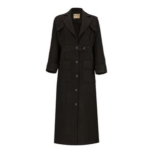 مانتو زنانه السانا مدل تاپیک کد 225201 رنگ مشکی