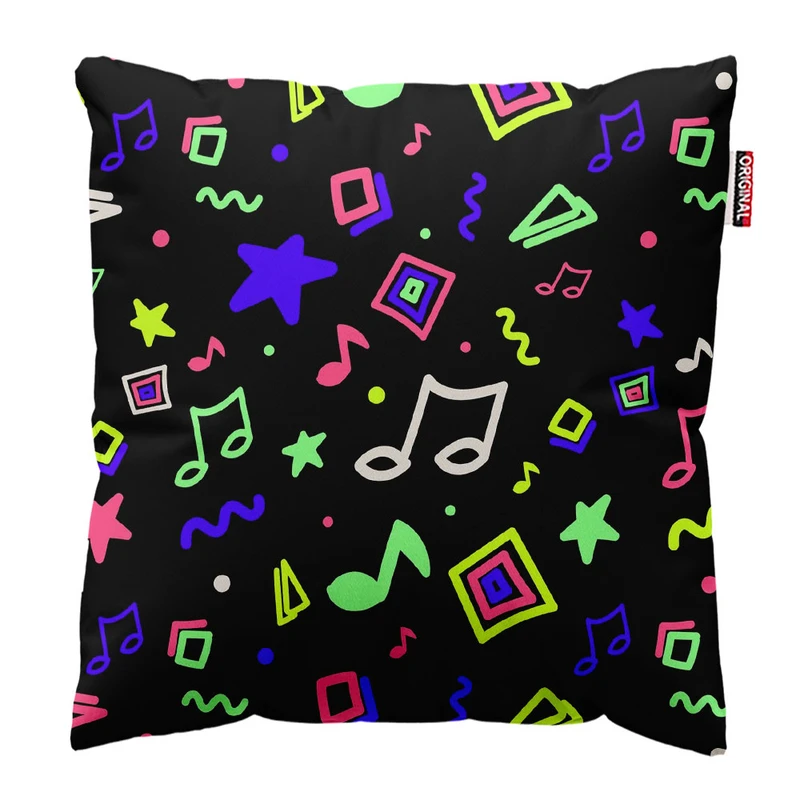 کوسن پاد آفرین طرح موسیقی کد 2835 سایز 30*30 سانتی متر