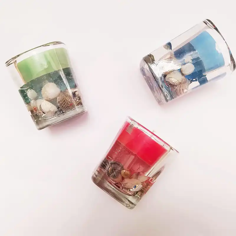 شمع لیوانی هیوا مدل آکواریومی طرح دریا کد 60