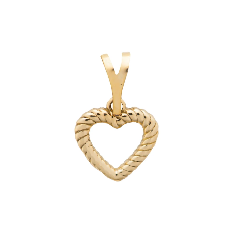 آویز گردنبند طلا 18 عیار زنانه فرشته مدل قلب پیچ WANR-00003