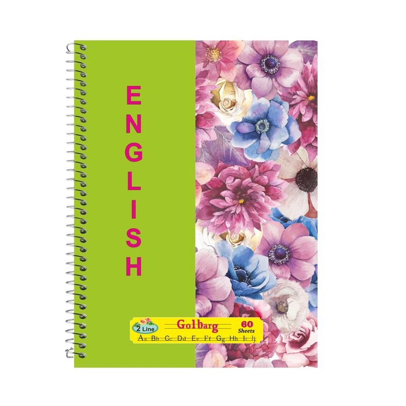 دفتر زبان 60 برگ گلبرگ طرح گل  کد 605