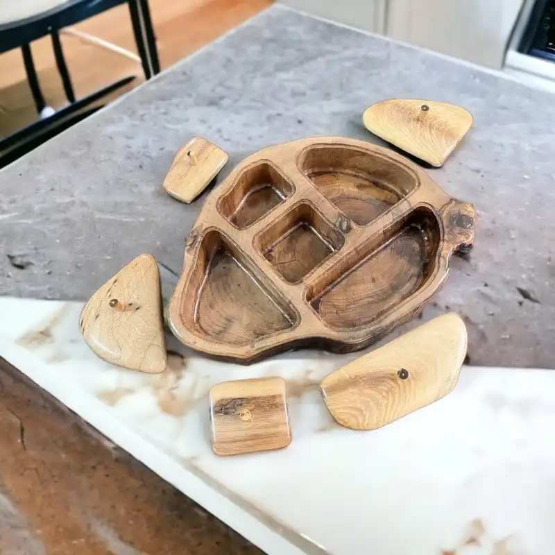 ظرف چوبی مدل دست ساز