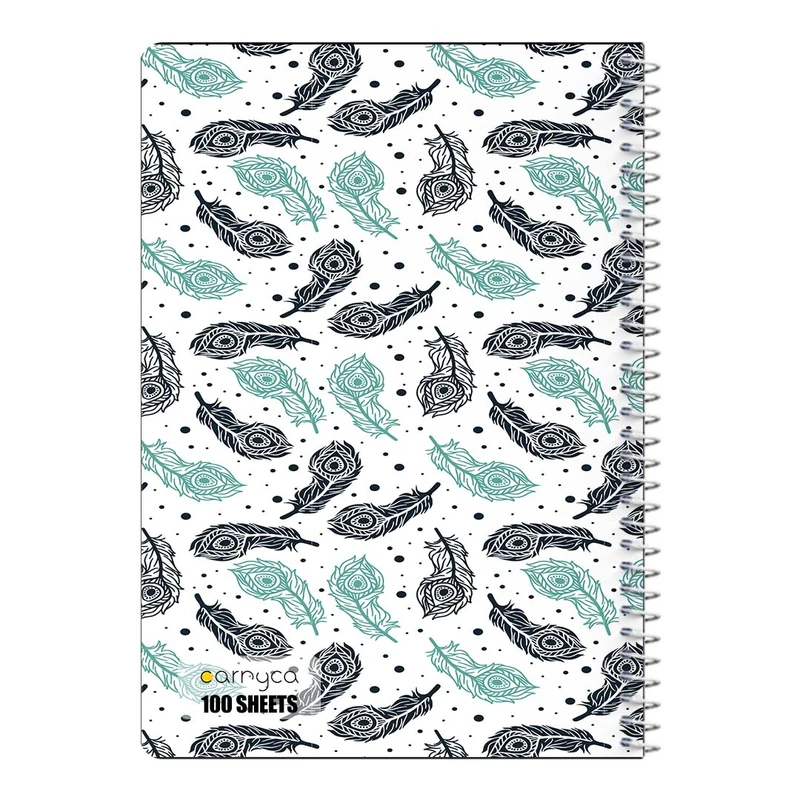 دفتر مشق 100 برگ سیمی کارنیکا طرح پترن بوهو Boho Pattern کد 54214