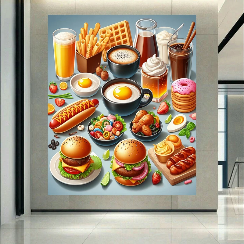 پوستر طرح منو غذا مدل فست فود کد AR304963