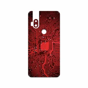 MAHOOT Red Printed Circuit Board Cover Sticker for Motorola One Hyper