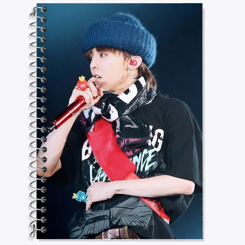 دفتر زبان 50 برگ خندالو مدل دو خط طرح جی دراگون گروه بیگ بنگ BIGBANG کد 12565