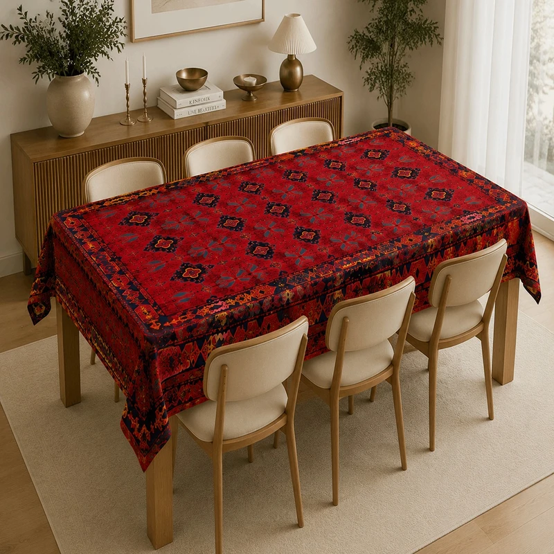 رومیزی مدل ترمه سایز 150x200 سانتی‌متر