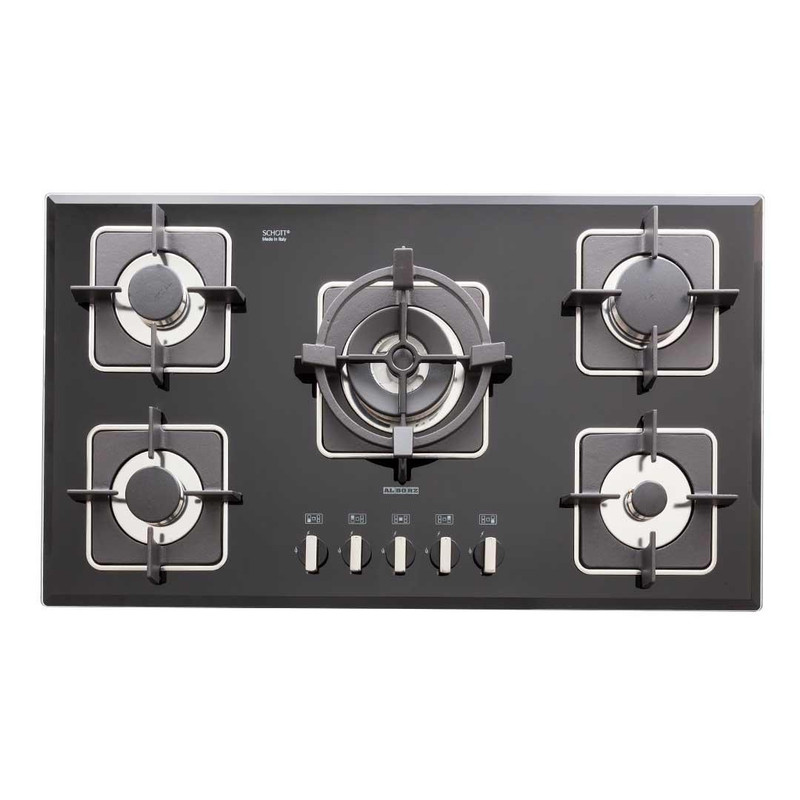 اجاق گاز صفحه‌ای پنج شعله استیل البرز مدل G-5910