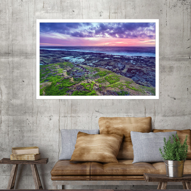 تابلو نوری بکلیت طرح ساحل صخره ای مدل W-MO1538