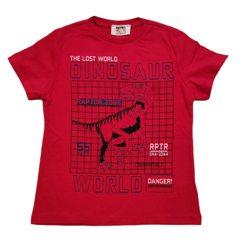 تی شرت آستین کوتاه پسرانه کوتون مدل dinosaur