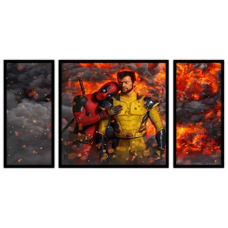 تابلو بکلیت طرح فیلم ددپول مدل B-bu3519 مجموعه 3 عددی