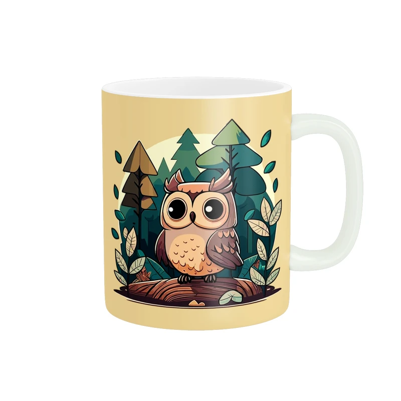 ماگ طرح انیمه ی جغدی در جنگل کد 1280