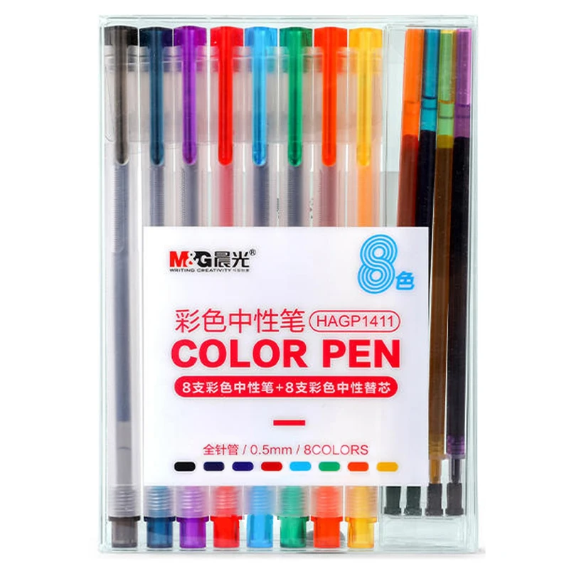 روان نویس ام اند جی مدل نئون به همراه یدک بسته 16 عددی