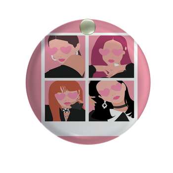 آینه جیبی طرح black pink مدل ai496