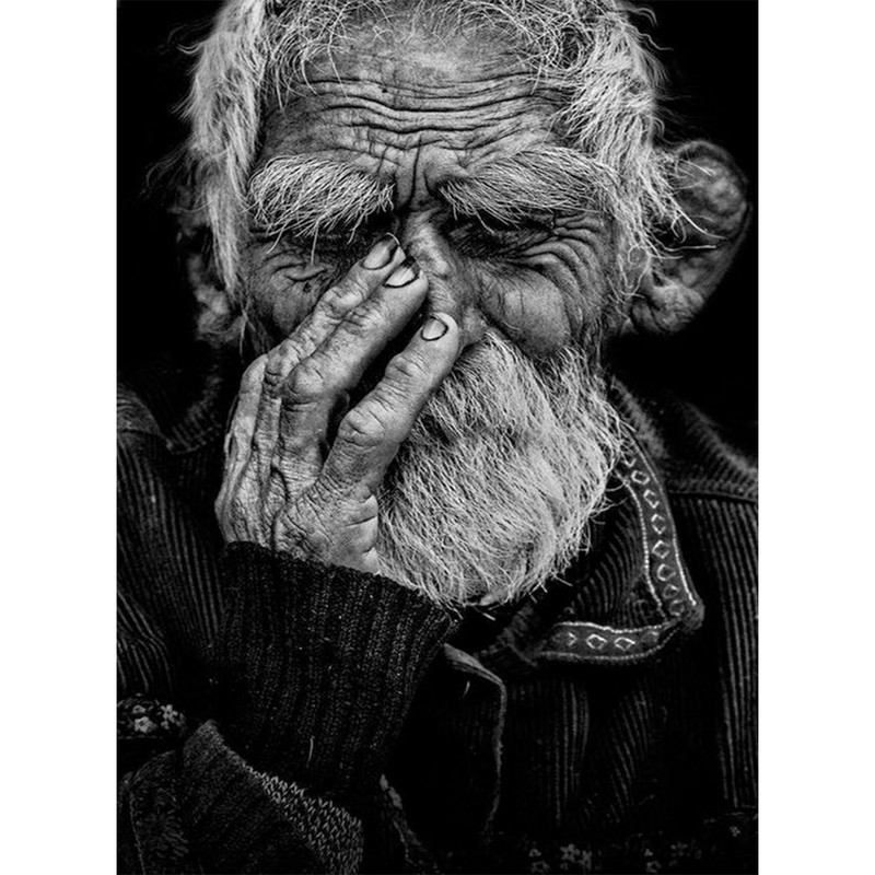 تابلو شاسی طرح پرتره پیرمرد مدل T1027