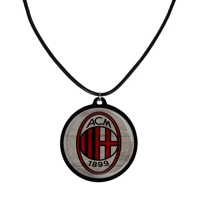 گردنبند مدل دوطرفه طرح باشگاه فوتبال آث میلان ایتالیا مدل S4217