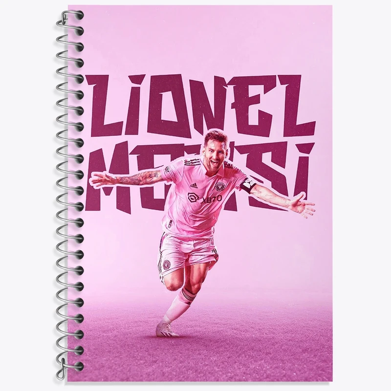 دفتر زبان 50 برگ خندالو مدل دو خط طرح لیونل مسی کد 36439