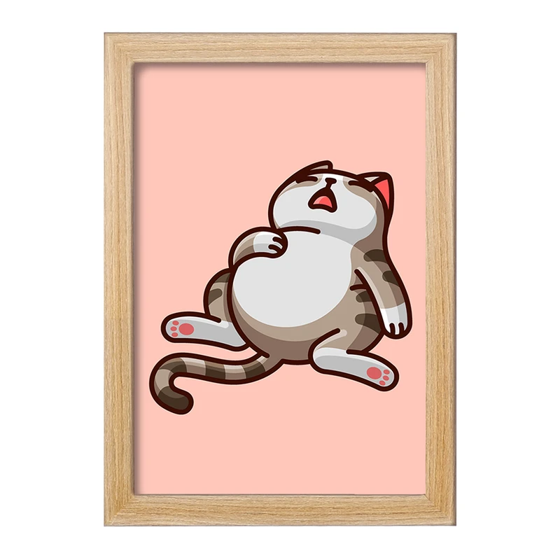 تابلو خندالو مدل حیوانات بامزه گربه کد 28196