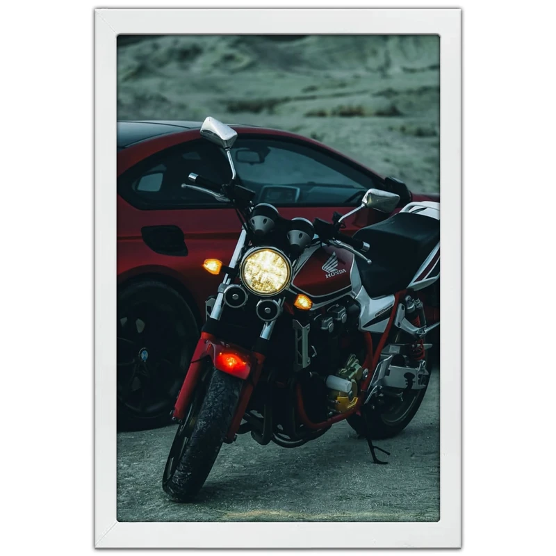 تابلو بکلیت طرح موتور سنگین هوندا سی بی HONDA CB1300 مدل W-pe130133 فریم سفید