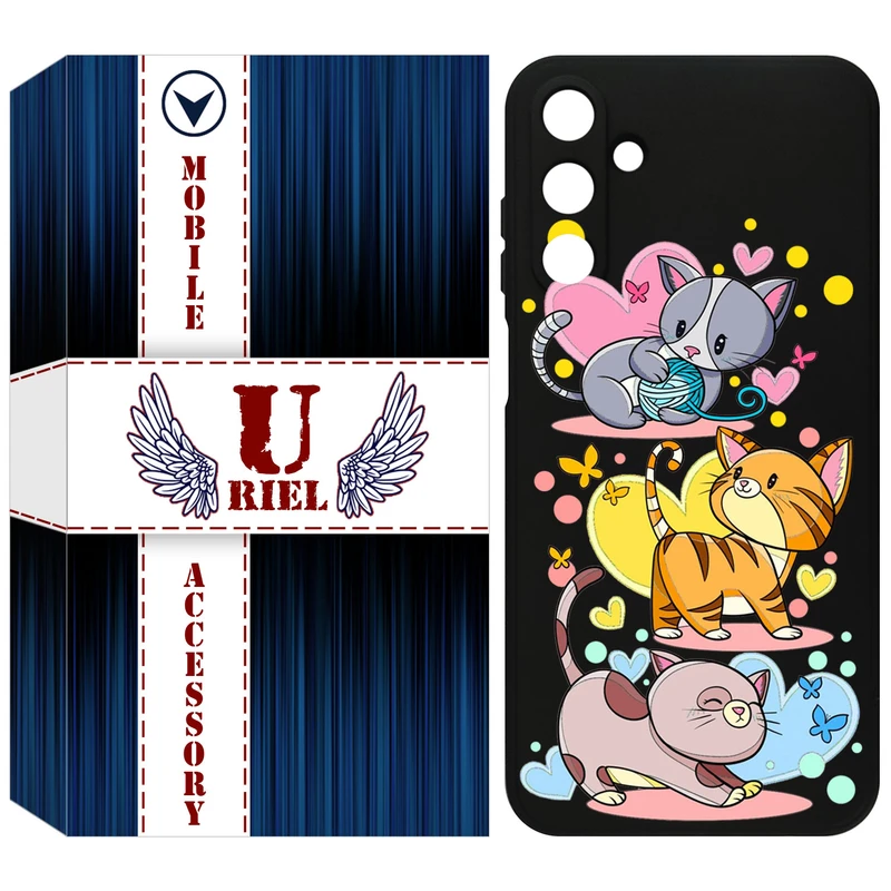 کاور یوریل مدل KSH کد 6 طرح گربه مناسب برای گوشی موبایل سامسونگ Galaxy A25