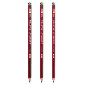 مداد مشکی استدلر با درجه سختی 6B مدل تردیشن بسته 3 عددی