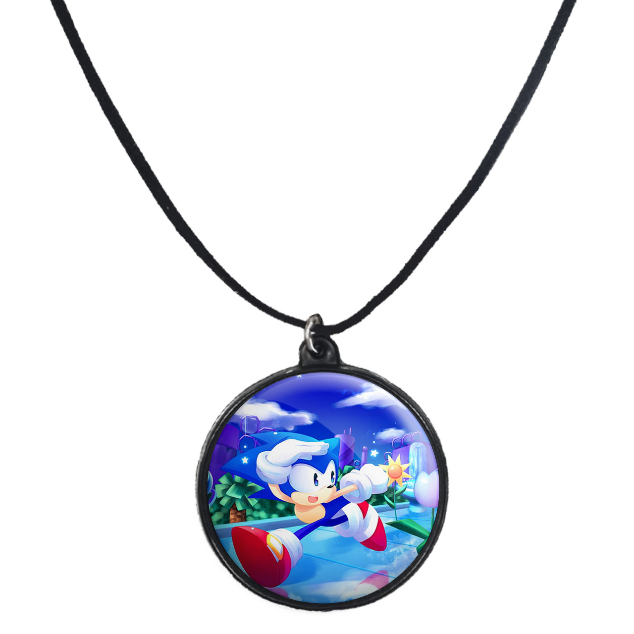 گردنبند پرمانه طرح سونیک کد pmb.15016 مدل دو طرفه